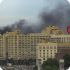 Вертолет МЧС готовится к тушению пожара на Дубининской улице в Москве